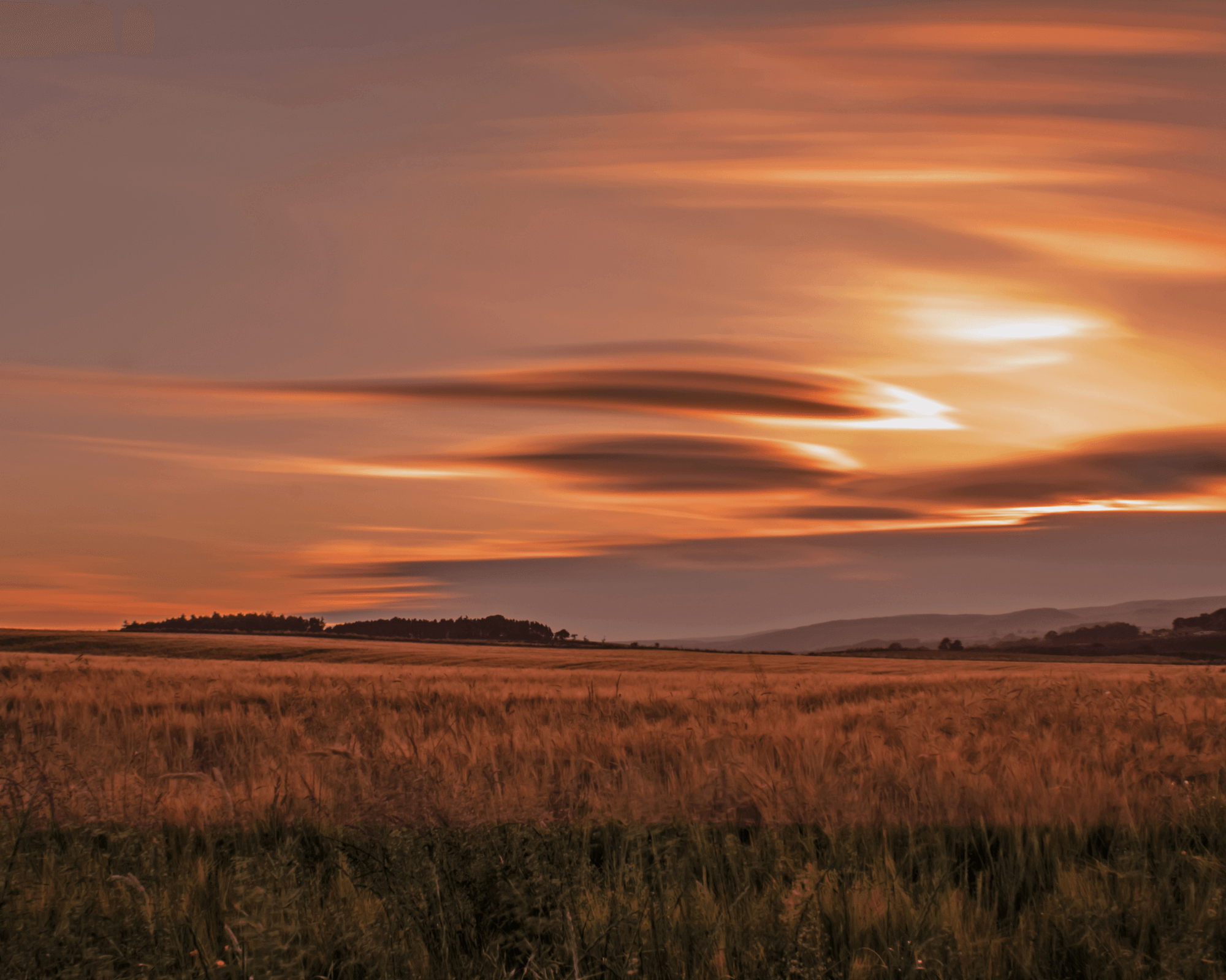 Sunset In Northumberland